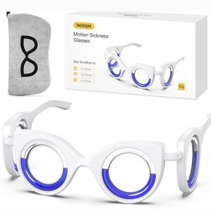 Neoism Motion Sickness Glasses - White and Blue Size Medium Like New